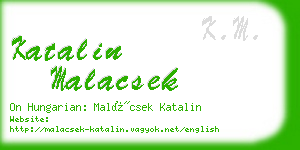 katalin malacsek business card